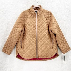 Mark New york Quilted Jacket brown Size L NWT